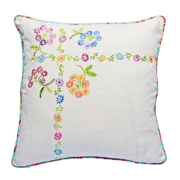 embroidered cushion